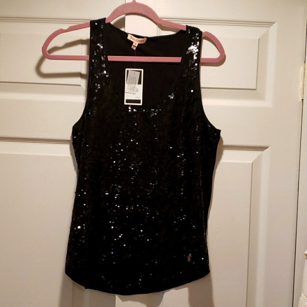 Juicy Couture Black Sequin Tank